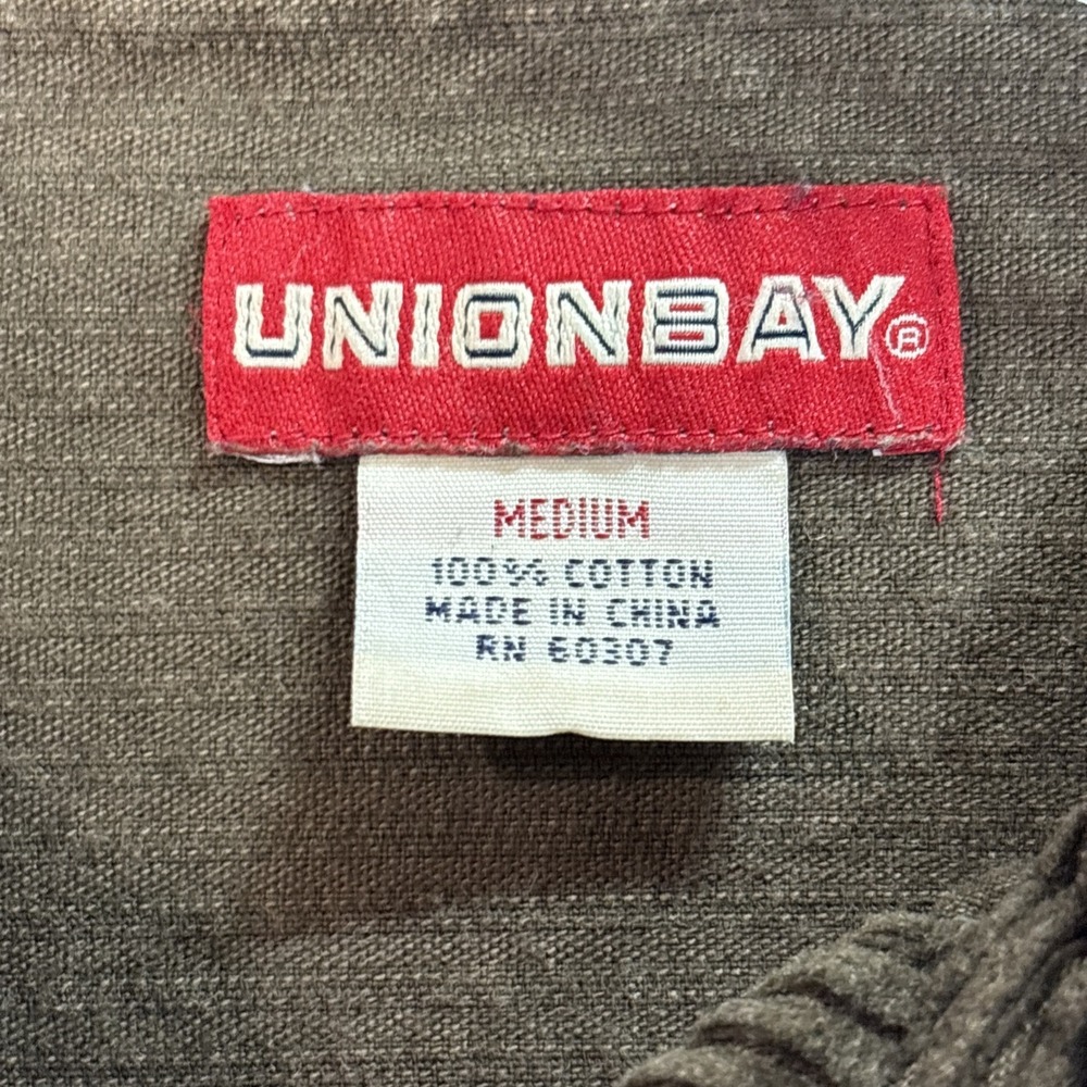 Union Bay Men's Medium Corduroy Snap Up Shirt Jacket Brown EUC Y2K - Picture 4 of 8